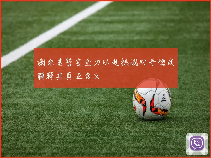 谢尔基誓言全力以赴挑战对手德尚解释其真正含义